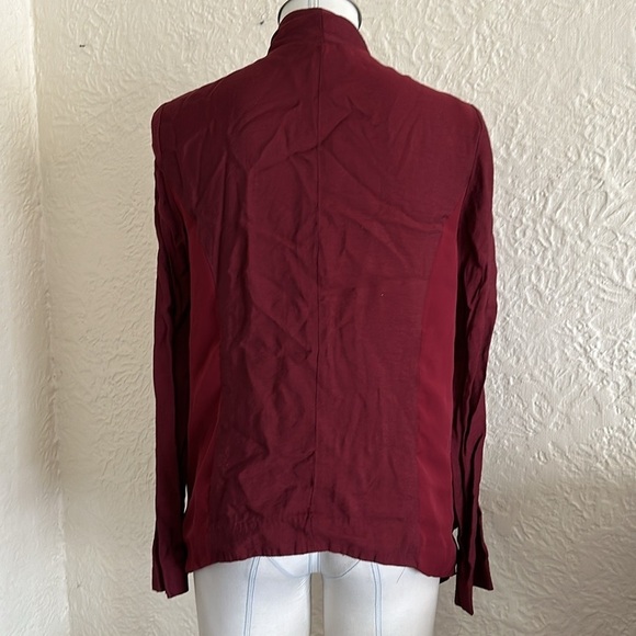 Urban Outfitters silence + noise Burgundy Maroon Draped Blazer Cardigan Large - Picture 5 of 12